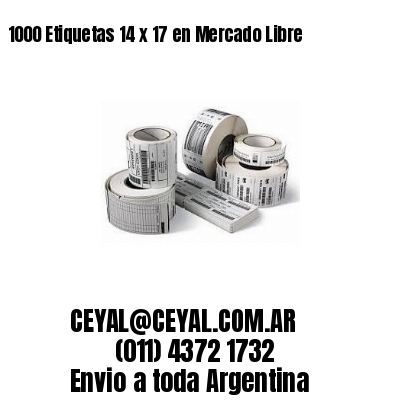1000 Etiquetas 14 x 17 en Mercado Libre
