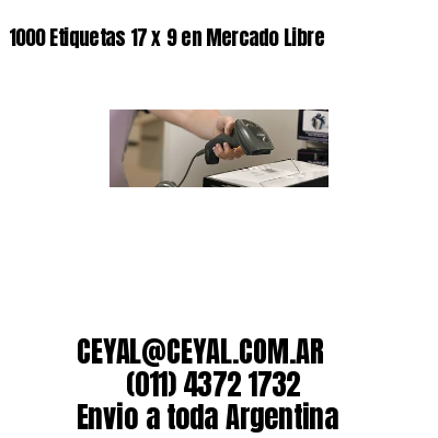 1000 Etiquetas 17 x 9 en Mercado Libre