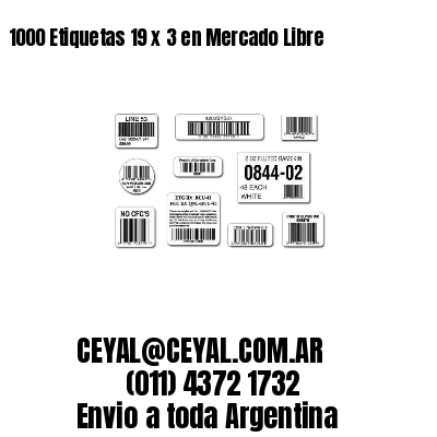 1000 Etiquetas 19 x 3 en Mercado Libre