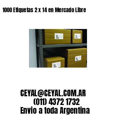 1000 Etiquetas 2 x 14 en Mercado Libre