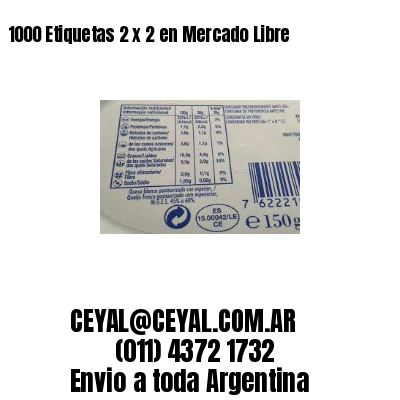 1000 Etiquetas 2 x 2 en Mercado Libre
