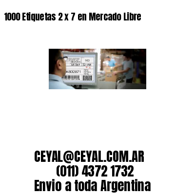 1000 Etiquetas 2 x 7 en Mercado Libre