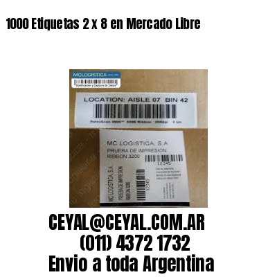 1000 Etiquetas 2 x 8 en Mercado Libre