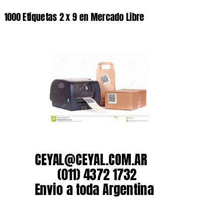 1000 Etiquetas 2 x 9 en Mercado Libre