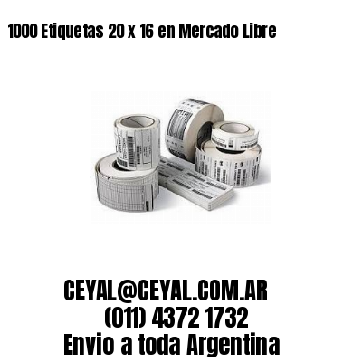 1000 Etiquetas 20 x 16 en Mercado Libre