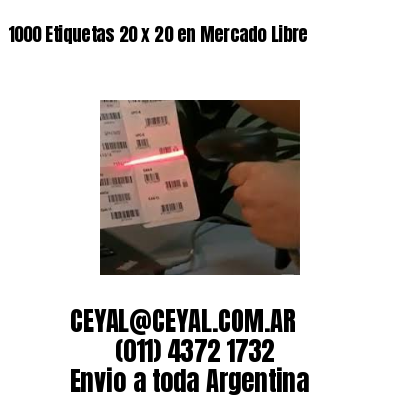 1000 Etiquetas 20 x 20 en Mercado Libre