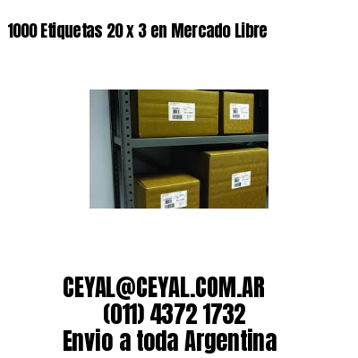 1000 Etiquetas 20 x 3 en Mercado Libre