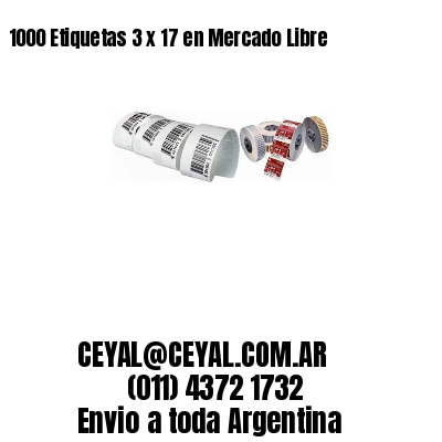 1000 Etiquetas 3 x 17 en Mercado Libre