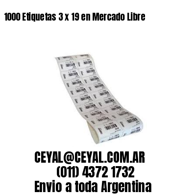1000 Etiquetas 3 x 19 en Mercado Libre