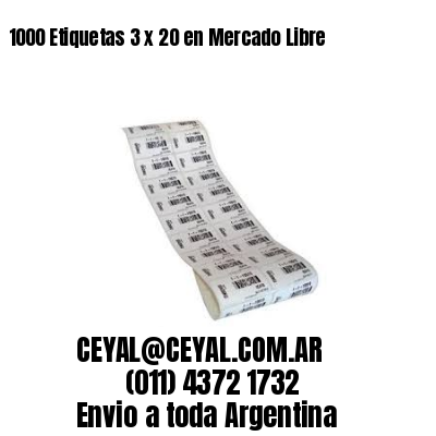 1000 Etiquetas 3 x 20 en Mercado Libre