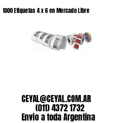 1000 Etiquetas 4 x 6 en Mercado Libre