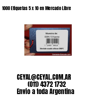 1000 Etiquetas 5 x 10 en Mercado Libre