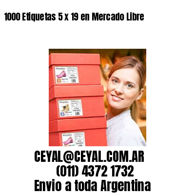 1000 Etiquetas 5 x 19 en Mercado Libre