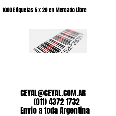 1000 Etiquetas 5 x 20 en Mercado Libre