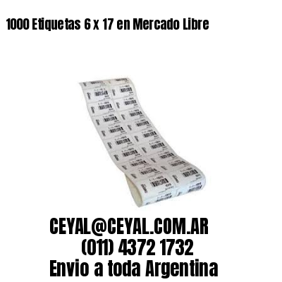 1000 Etiquetas 6 x 17 en Mercado Libre