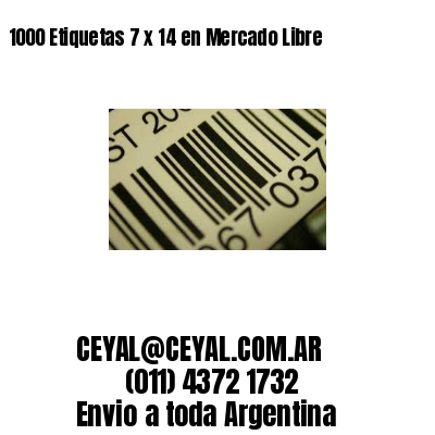 1000 Etiquetas 7 x 14 en Mercado Libre