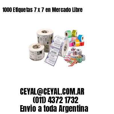1000 Etiquetas 7 x 7 en Mercado Libre