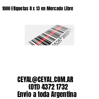 1000 Etiquetas 8 x 13 en Mercado Libre