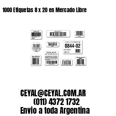 1000 Etiquetas 8 x 20 en Mercado Libre