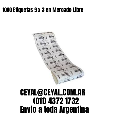 1000 Etiquetas 9 x 3 en Mercado Libre