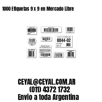 1000 Etiquetas 9 x 9 en Mercado Libre