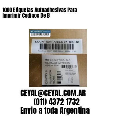 1000 Etiquetas Autoadhesivas Para Imprimir Codigos De B