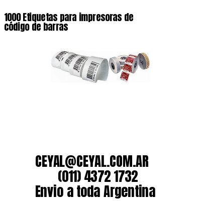 1000 Etiquetas para impresoras de código de barras