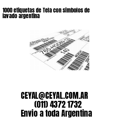 1000 etiquetas de Tela con simbolos de lavado argentina