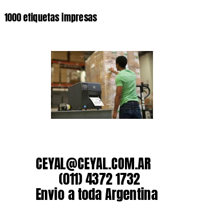 1000 etiquetas impresas