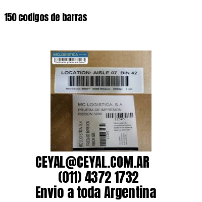 150 codigos de barras