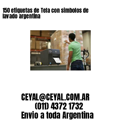 150 etiquetas de Tela con simbolos de lavado argentina