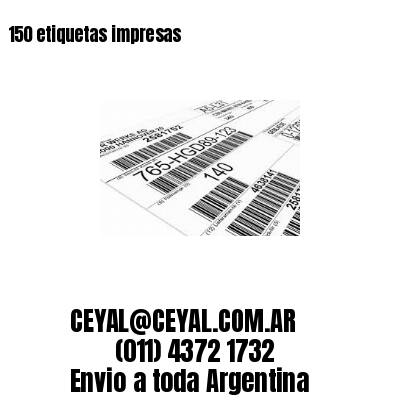 150 etiquetas impresas
