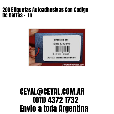 200 Etiquetas Autoadhesivas Con Codigo De Barras –  In