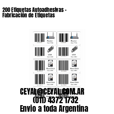 200 Etiquetas Autoadhesivas – Fabricación de Etiquetas
