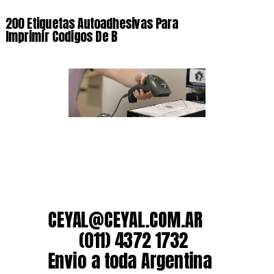 200 Etiquetas Autoadhesivas Para Imprimir Codigos De B