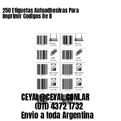 250 Etiquetas Autoadhesivas Para Imprimir Codigos De B