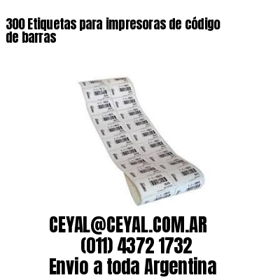 300 Etiquetas para impresoras de código de barras