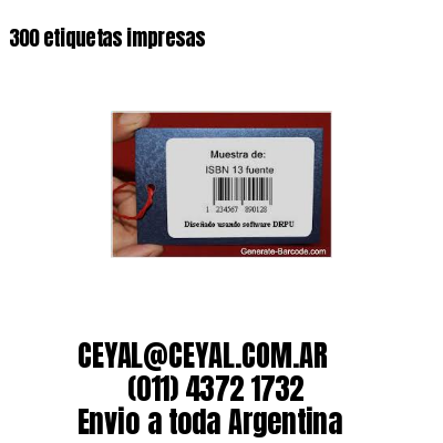 300 etiquetas impresas