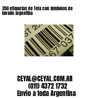 350 etiquetas de Tela con simbolos de lavado argentina