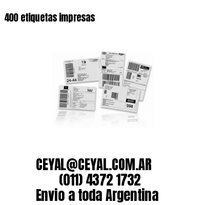400 etiquetas impresas