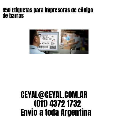 450 Etiquetas para impresoras de código de barras