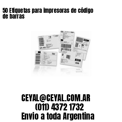 50 Etiquetas para impresoras de código de barras