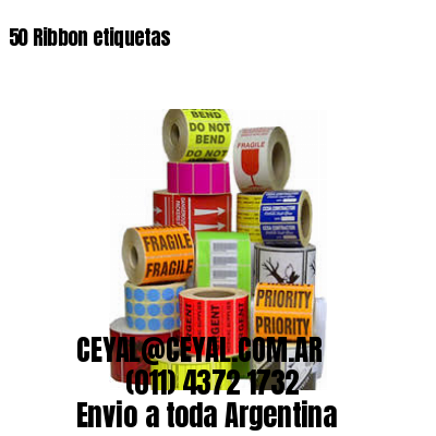 50 Ribbon etiquetas