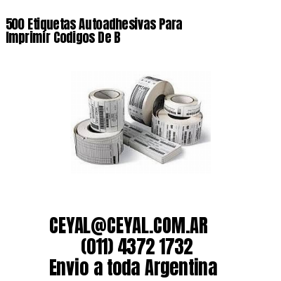 500 Etiquetas Autoadhesivas Para Imprimir Codigos De B
