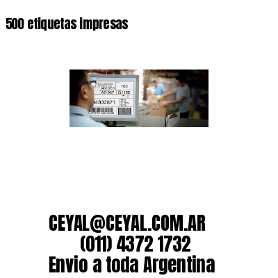 500 etiquetas impresas