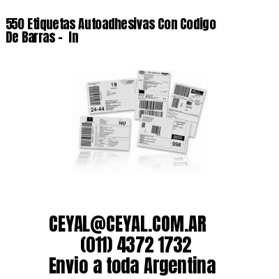 550 Etiquetas Autoadhesivas Con Codigo De Barras –  In