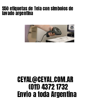 550 etiquetas de Tela con simbolos de lavado argentina