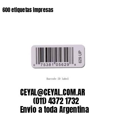 600 etiquetas impresas