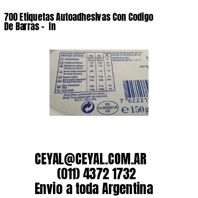 700 Etiquetas Autoadhesivas Con Codigo De Barras –  In