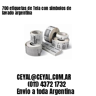 700 etiquetas de Tela con simbolos de lavado argentina